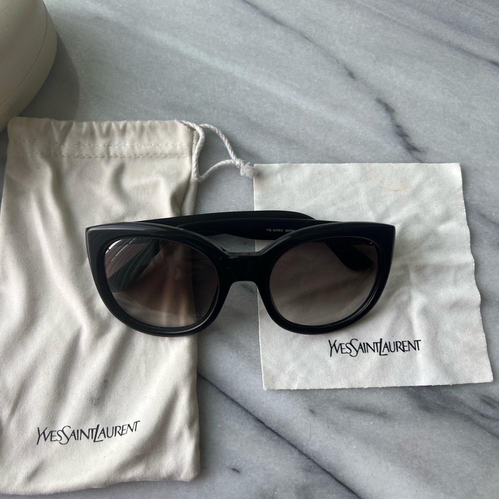 Yves Saint Laurent YSL 6379S 807HA Black Classic Women’s Sunglasses - Picture 2 of 9